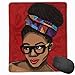 Produktbild Fashion Beautiful African Woman Rectangle Non-Slip Rubber Mouse Pad with Stitched Edges