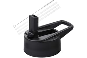 Dan&Dre Zestaw pokrywek na kubki, pokrywka ze słomką, kompatybilna z Hydro Flask, szeroka szyjka, z klapką, słomkami, zapasowa