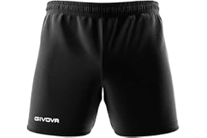 GIVOVA - Campo Interlock, Pantaloncino Campo Interlock, Nero, 4XS Unisex - Adulto
