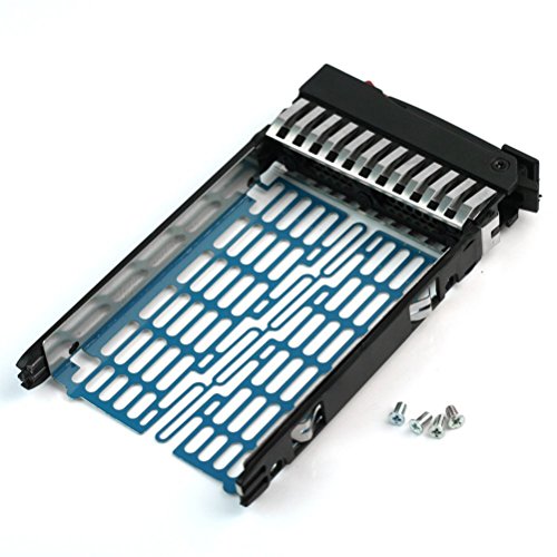 Foxnovo 2,5-Zoll SATA HDD Caddy Festplatteneinschub für HP Proliant DL380 DL360 G6 DL360 DL580 DL585 DL785 G5 BL20p DL380 DL580 ML570 G4 DL385 G5p DL360 G4p (schwarz) - 2