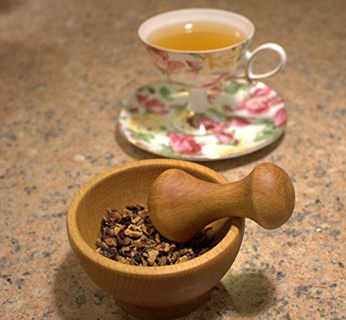 Mörser Aus Holz mit Stößel - 4