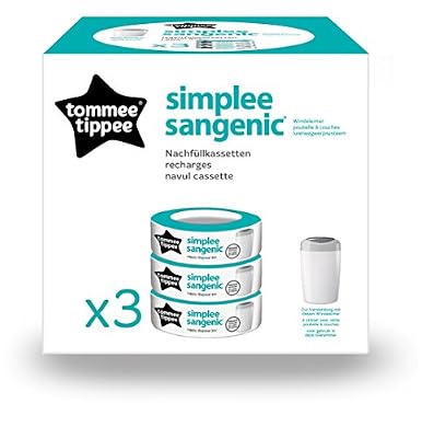 Sangenic Tommee Tippee - 87033501 - Simplee Sangenic - Recharges pour Poubelle à Couches - 3 Recharges