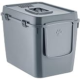 Herniks Handor Kapalı Kedi Tuvaleti XXL 57x39x43 - Gri