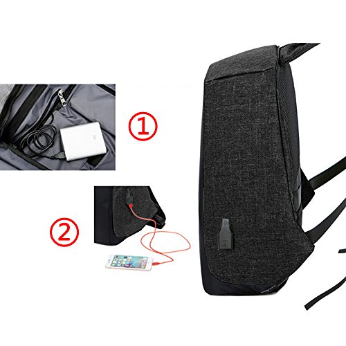 Nlyefa Business Laptop Rucksack mit USB Port f  r 13  4 Zoll Laptop Computer Arbeit Studenten Outdoor Reise Schwarz