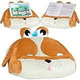 ✔ SOPORTA LIBROS INFANTILES DE TODAS LAS FORMAS Y TAMAÑOS - Ya sean libros de tapa dura o blandos, cuentos, de texto, de juegos o escolares, este divertido atril de lectura mantendrá las páginas en su lugar con sus suaves patitas mientras leen en su rincón de lectura favorito. En la alfombra, sofá para leer en la cama o incluso en el coche.