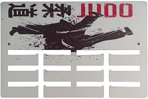 VEJO Medallero Colgador de medallas. Soporte Organizador cuelga medallas Deportivas Regalos para Deportistas, Decoración Pared (Judo)