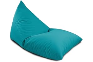 rucomfy Beanbags Kids Outdoor Humbug Bean Bag Chair, Childrens Garden Lounger. Seating Furniture for Home and Patio, Arrives Filled. Machine Washable Water Resistant - 78 x 119 x 70cm (Turquoise)