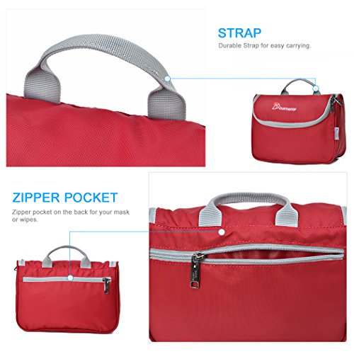 Mountaintop Kulturbeutel Kulturtasche zum Aufhängen zum Reise Urlaub, 23.5 x 18 x 6 cm - 4