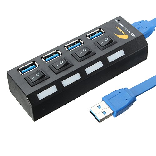ONCHOICE 4 Port USB 3.0 Schalter Hub Ladegerät mit Eur 5V USB Power Adapter unabhängige externe Ladegerät im Lieferumfang enthalten Ultrabooks Laptop Tablet PC und Mac EUR - 6