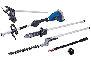 Scheppach Outil de Jardin Multifonctions sans Fil IXES 20V - BC-MFH400-X - Brushless - 2x20V - Débroussailleuse - Coupe-Bordure - Rotofil - Bandoulière Incluse - Vendue sans Batterie ni Chargeur