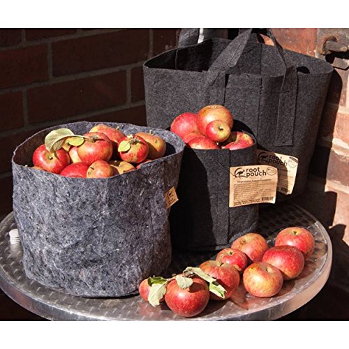 Root Pouch Pflanztasche mit Griffen 30l schwarz - 4