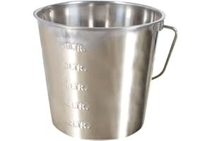 Kerbl Eurofarm Secchio graduato in Acciaio Inox 12,3 l
