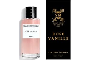 Rose Vanille Mens. - Souvenir Magique – EXTRAIT DE PARFUM - 50 ml - Tenue 24h – Parfum pour Homme et Femme - idée cadeaux - Made in France (Vanille)