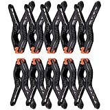 SHOPEE 10 PCS Photography Backdrop Support Spring Clamp 4.3"/11cm for Background Muslin, Canvas, Paper, Chromakey Screen, Hea