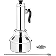 PGD Stainless Steel Diamond Puttu Kodam Puttu Maker with Tubular Kuzha, Steamer Plate, Metal Stick, Bakelite lid knob and Black Plastic Handle - Assembly Required