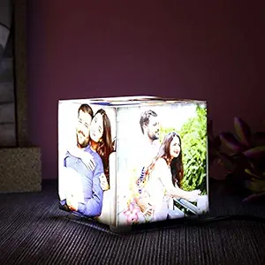 Giftsvalla Acrylic Personalised 5 Sides Photo Lamp Gifts for Boys and Girls for All Occasions , Multicolour