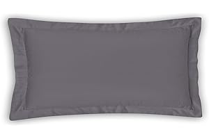 MAGANO® Luksusowa poszewka na poduszkę 40 x 80 cm, kolor szary, bambus i bawełniana satyna, jakość premium 400 TC, hipoalergiczna i regulująca klimat, obszycie 5 cm, szara, 40 x 80 cm, antracytowa,