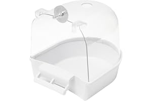 RURUNKLEE Bird Bath - Cage - Bird Bath - Parrot Box - Accessory for Small Birds, Canaries, Budgies, Parrots, Pancakes