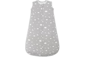 TURMIN Baby Sleeping Bag 2.5 Tog - Cotton Winter Sleeping Bag Baby 12-24 Months Quilted Sleep Sack, Soft Warm Toddler Sleep Bag for Boys Girls Essentials, Cloud Star