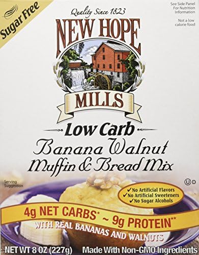 New Hope Mills Sugar Free Muffin and Bread Mix - Banana Walnut 227 g, Low Carb, Sugar Free