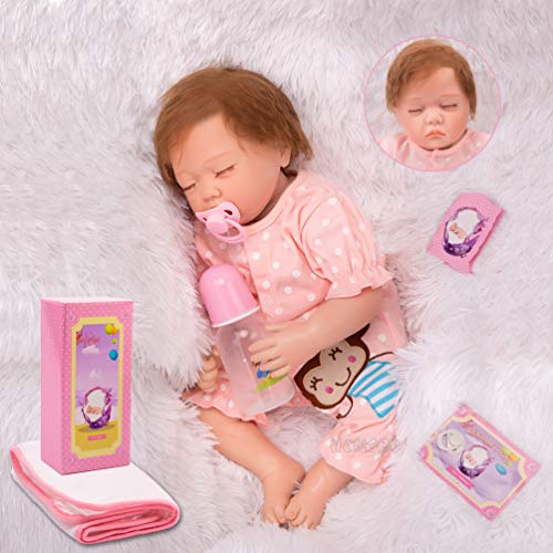 HONGRO DOLL Muñecas Reborn Niña,Bebé Realistas y Encantadoras,50 cm Muñeca de Silicona,Caja de Regalo de Cumpleaños de Navidad, Certificación En71