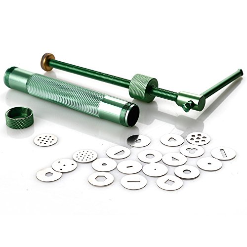 Uten® Metal Edelstahl Clay Extruder Modelierpresse Scheiben Tonpistole Cake Sugar Crafts Clay Gun DIY Tool - 4