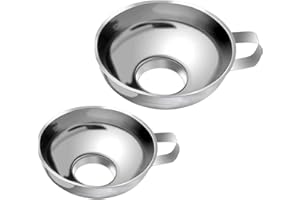 CYH Marmeladentrichter, 2 Stück Trichter Edelstahl Einfülltrichter Einmachtrichter Trichter Küche Breite Öffnung mit Henkel, Trichter Set zum Umfüllen von Flüssigkeit, Öl, Pulver, Bohnen Marmelade