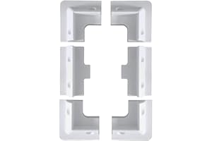 TRAMILY 6 Stück Solarmodul-Montagehalterung, weiß, rechteckig, Set, Eckhalterung für Holzrahmen, Wohnwagen, Wohnmobile, Boote, Schuppen, Wohnmobile, Motorhaube, UV-beständig, Weiß