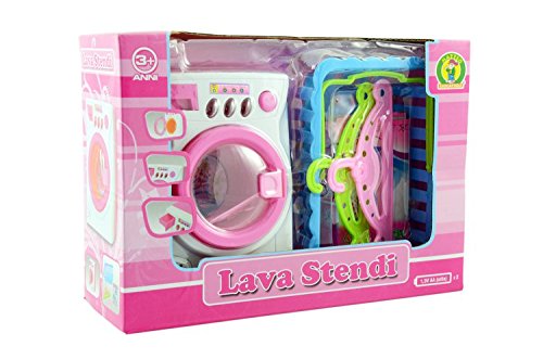 Preisvergleich Produktbild Lena - Waschküche 51025001. Waschmaschine, Kleiderbügel und Korb.