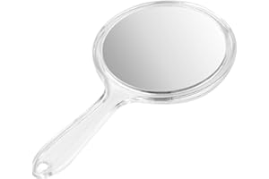 Aohyue Miroir à Main Double Face 1X/3X - Miroir de Courtoisie Rond avec Poignée pour Maquillage Quotidien et Soins de Beauté