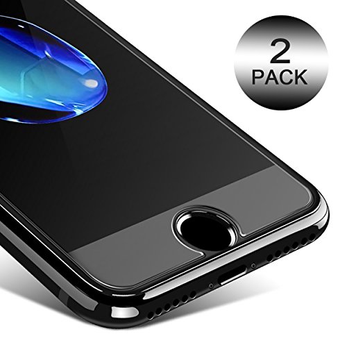 Verre Trempé iPhone 7, 6, 6s, 8, [Lot de 2] EnuKov Film Protection écran haute qualité avec 0.33 mm épaisseur de Protecteur en Vitre ultra Résistant Dureté 9H Film Protection écran Verre Trempé pour iPhone 7, 6, 6s, 8