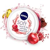 NIVEA Soft Light Moisturizer 200ml | Peppy Pomegranate | For Face, Hand & Body, Instant Hydration | Non-Greasy Cream | With V