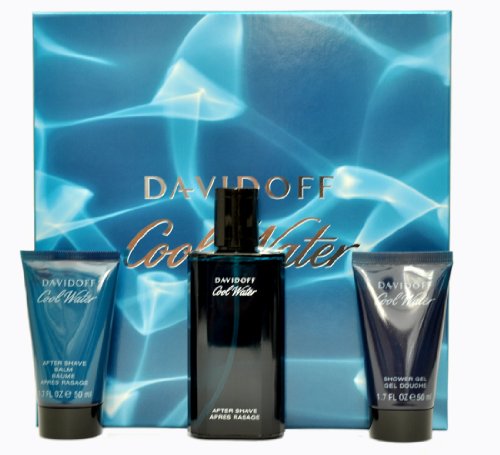 Davidoff Cool Water Homme Set with Aftershave - 75 ml, Aftershave Balm - 50 ml and Shower Gel - 50 ml