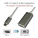 Produktbild USB 3.1 Typ C auf Mini DisplayPort / Mini DP Adapterkabel mit Aluminiumgehäuse bieten 4K UHD für MacBook Pro 2016, Dell XPS 13,ChromeBook Pixel,Galaxy S8/S8+(Nicht Kompatibel mit MacBook Pro 2017 und Thunderbolt Display),Space Grau