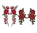 Produktbild Tesan Aufnäher Rose Blume Stickerei Applikation Patches für T-Shirt Jeans,4er Set