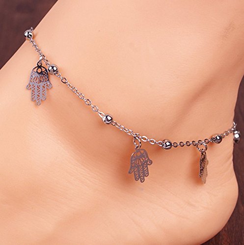 Horaire Fußkettchen Mode Palmenform Anhänger FußSchmuck Strand Schildkröte Fußkette Ketten für Freunde,Liebhaber Geburtstag Geschenk - 6