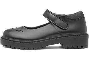 Walkright Lucille Girls Black Heart Shoe