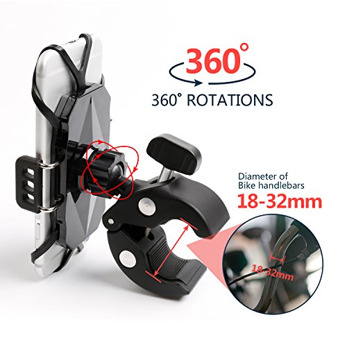MYCARBON Supporto da Bici per Smartphone Sostegno Smartphone Bici Porta Cellulare Bici MTB Moto Supporto Telefono Ruotabile a 360 Gradi
