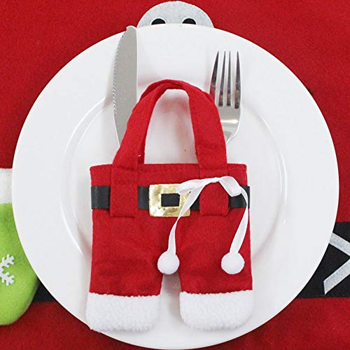 Preisvergleich Produktbild Là Vestmon Kreatives Weihnachtskleines Kleidungs-Essbesteck Stellte Weihnachtsmesser und -Gabel Ein