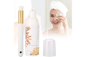 SEMME Struccante Occhi, Detergente Schiumogeno Per L'Estensione Delle Ciglia 60ml, Lavata Estensione Della Spazzola del Ciglio Sicura per Uso Quotidiano(Schiuma Detergente per Ciglia + Pennello Dorato)