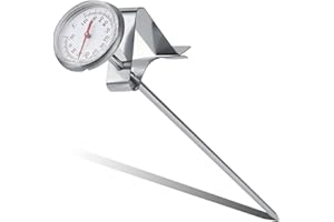 NIIYEN Termometro per Latte, -10~110 Termometro per Latte in Acciaio Inox Accessori per Schiuma di Caffè Strumento per Macchine per Cappuccino Brocca per Espresso Brocche per Barista a Vapore Lattiera
