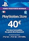 Carte Playstation Network 40 EUR [Code Jeu PSN PS4, PS3, PS Vita - Compte français]