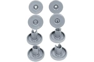 NIUZEMYKO Juego de 8 ruedas para cesta inferior de lavavajillas 152.577.02, compatibles con AEG Electrolux Juno Zanussi Ikea Renlig DW60, cesta de lavavajillas de 40 mm