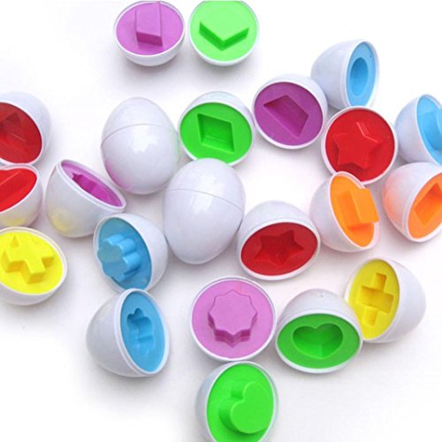 Children's Toy, Brisky Babies' 6pc Mixed Shape Wise Pretend Puzzle Smart Eggs Baby Kid Learning