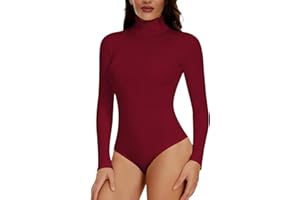 Joyshaper Body Manches Longues Femme Elégant Body String à Col Haut Bodysuit Top Automne Hiver Body Minceur Combinaison Jumpsuit