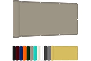 FENYIGE Toldo Vela Rectangular 160 x 300 cm Impermeable Toldo de Terraza Materiale Resistente e Traspirante per Protezione Solare para Barandilla Patio Aire Libre Piscina Jardín Terraza, Caqui