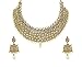 Zaveri Pearls Gold Non-Precious Metal Necklace Set For Women -Zpfk4296 RS.457.00