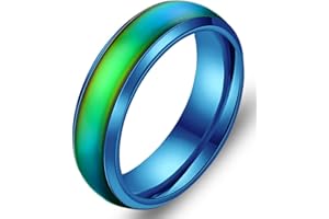 EUMENIDES Anello Che Cambia Colore,Anelli D'umore, Anello Colorato In Acciaio Al Titanio, Anello Romanzo, Anello Alla Moda Per Gli Amanti,…
