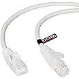 rhinocables CAT 5e High-Speed Ethernet Cable - Reliable LAN Network RJ45 Cable for Fast Internet & Data Transfer | Durable WiFi Broadband Cable for Gaming & Streaming, (15m, White, Pack of 1)