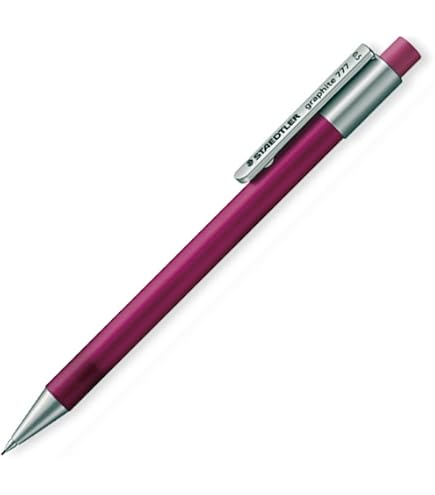 STAEDTLER 777SBK Drukpotlood – 0,5 Mm, HB Vulling, Met Rubberen Greep, Antislip, Latexvrije Gum, Magenta